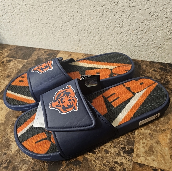 FOCO NFL GEL Sport Shower Sandal Chicago Bears Slides Men's Size Medium 9-10 - Picture 1 of 3